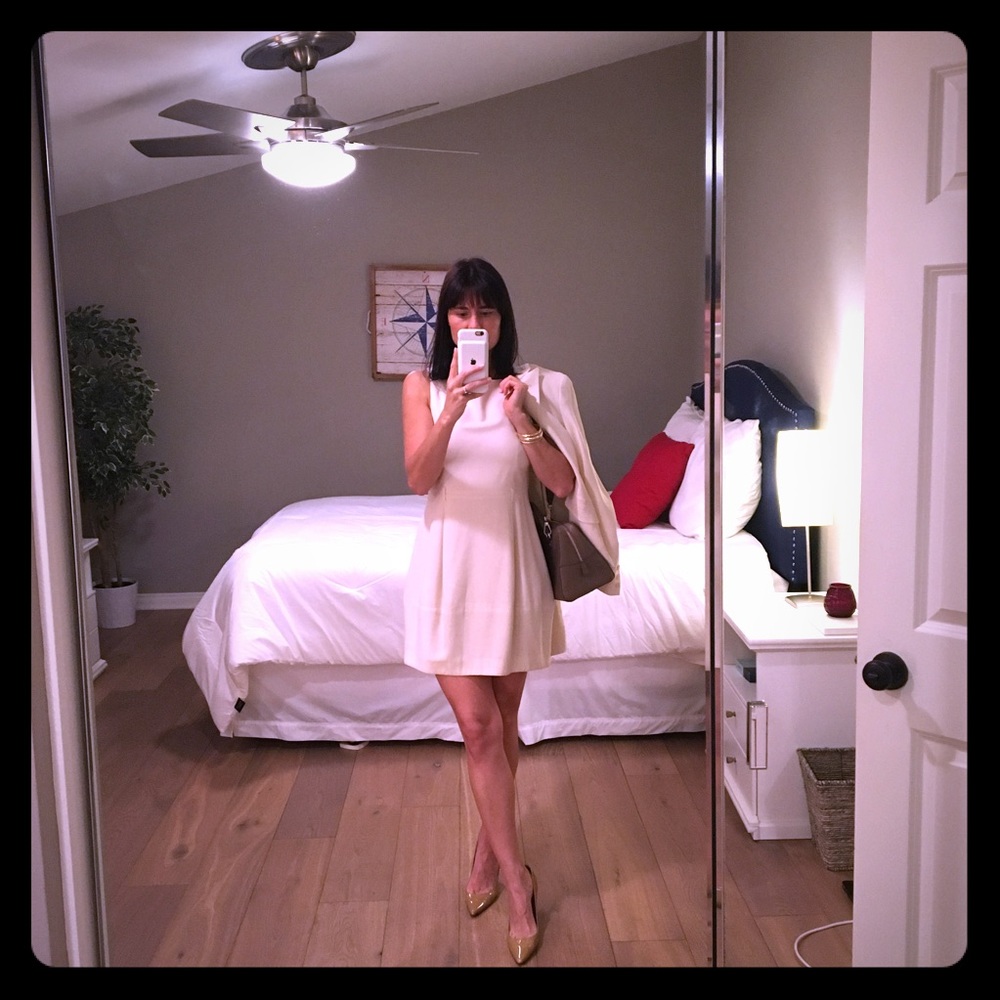 Theory sleeveless viscose & wool dress