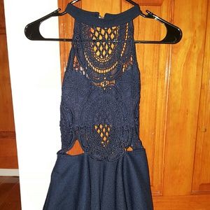 Charlotte Russe Navy Lace dress