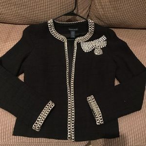 Boston Proper rhinestone jacket size 6