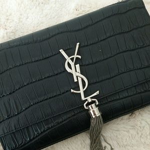 YSL KATE MONOGRAM TASSEL CHAIN WALLET