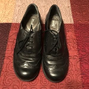 Mudd Black Lace Up Loafers 8 1/2 8.5