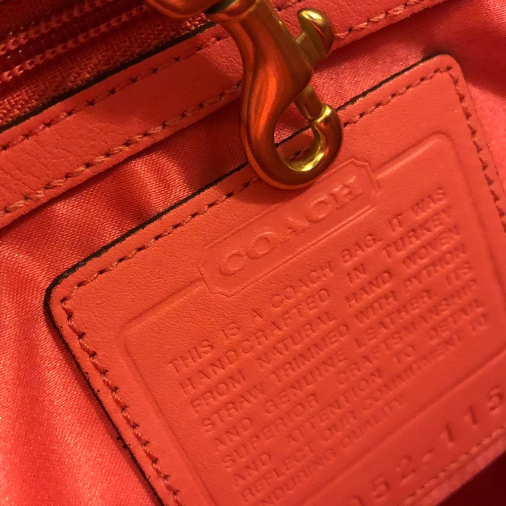 Coach Coral Python Handbag - Picture 4 of 5