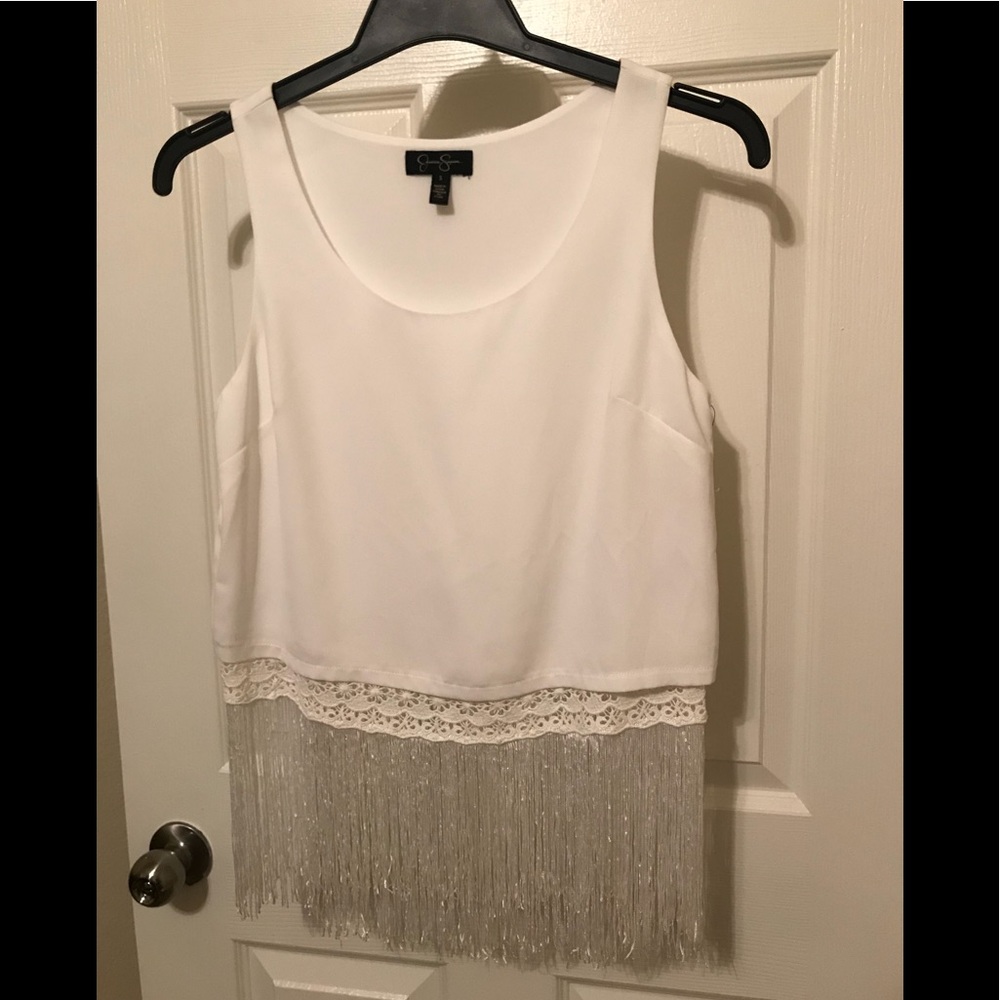 Fringe silky tank