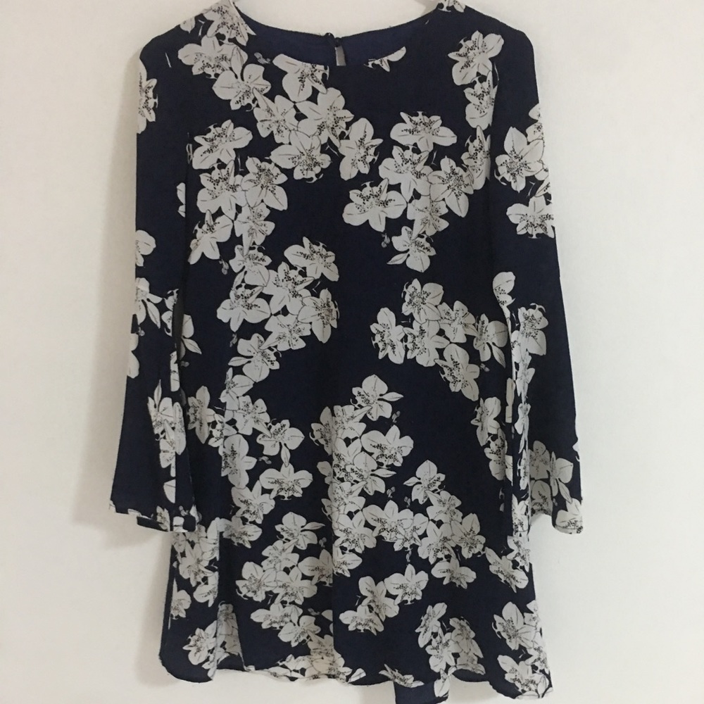 Navy floral dress