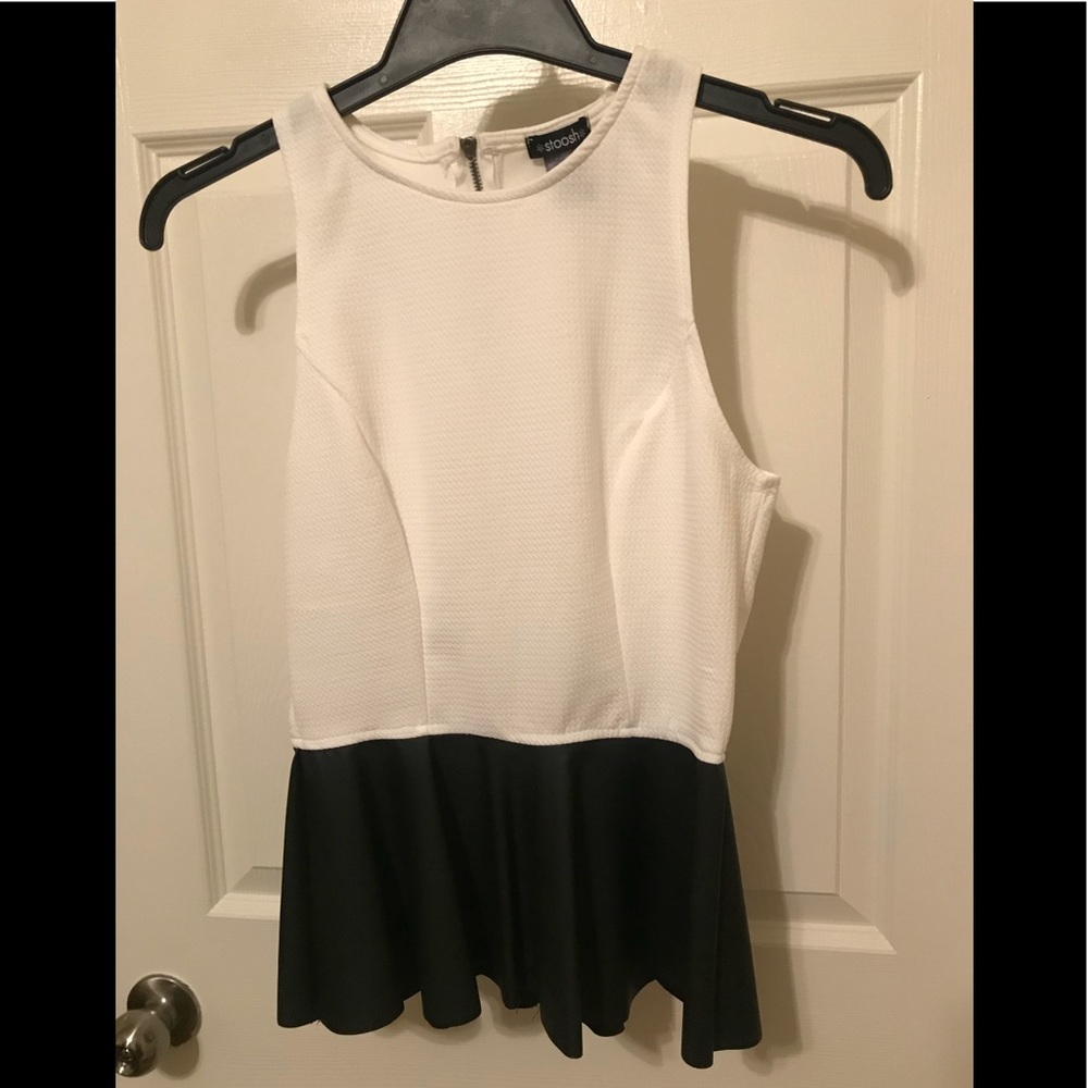 Textured peplum tank top