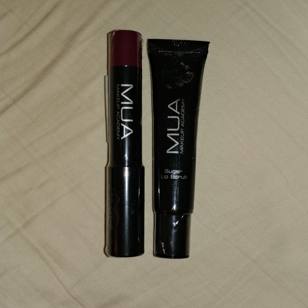 MUA Lip Crayon and Sugar Lip Scrub