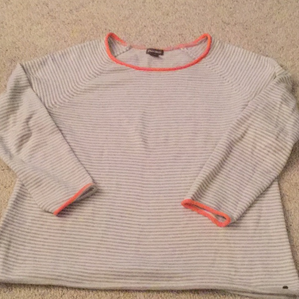 Eddie Bauer striped sweater petite large