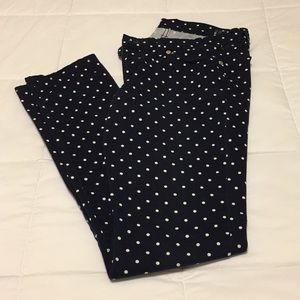 Polka dot skinny jeans