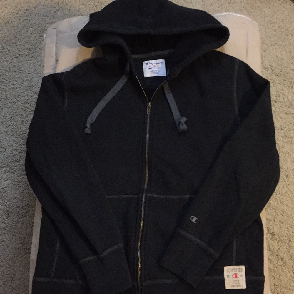 Champion zip up hoodie women’s size Large