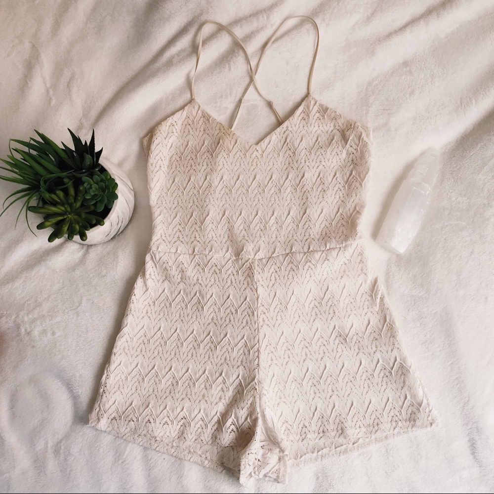 Boho open back romper 🌻🌿