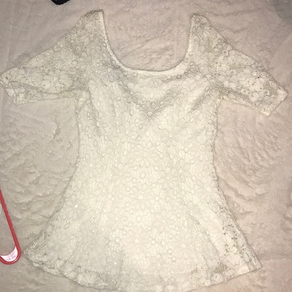 White lace dressy shirt