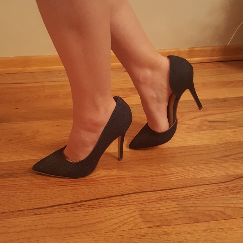 JustFab denim stilettos