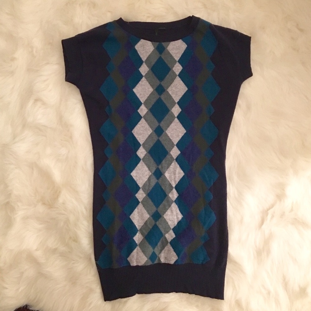 Benetton blue wool sweater dress, size XS