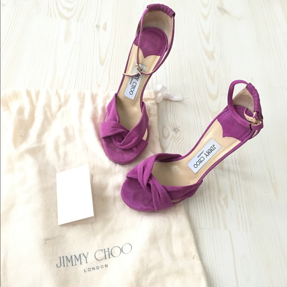 Jimmy Choo - fuchsia suede heels
