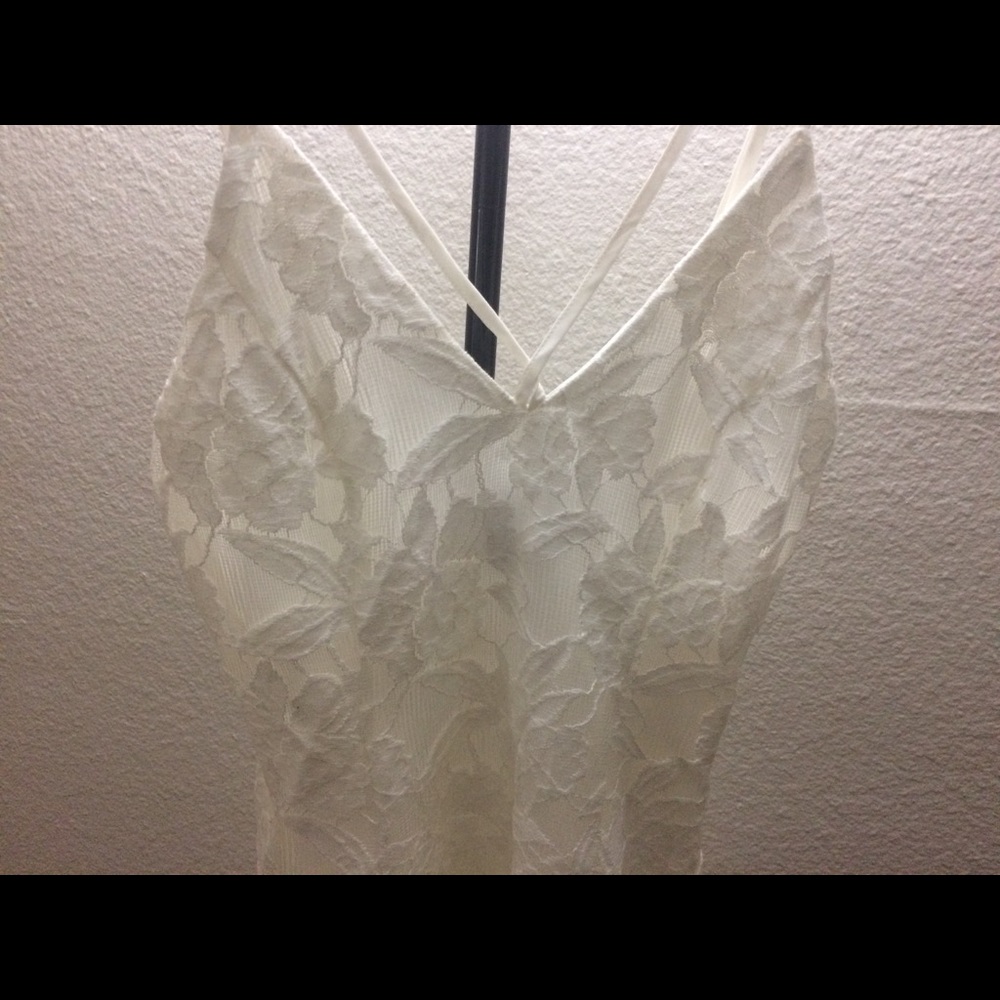 White lace fit and flare dress!!