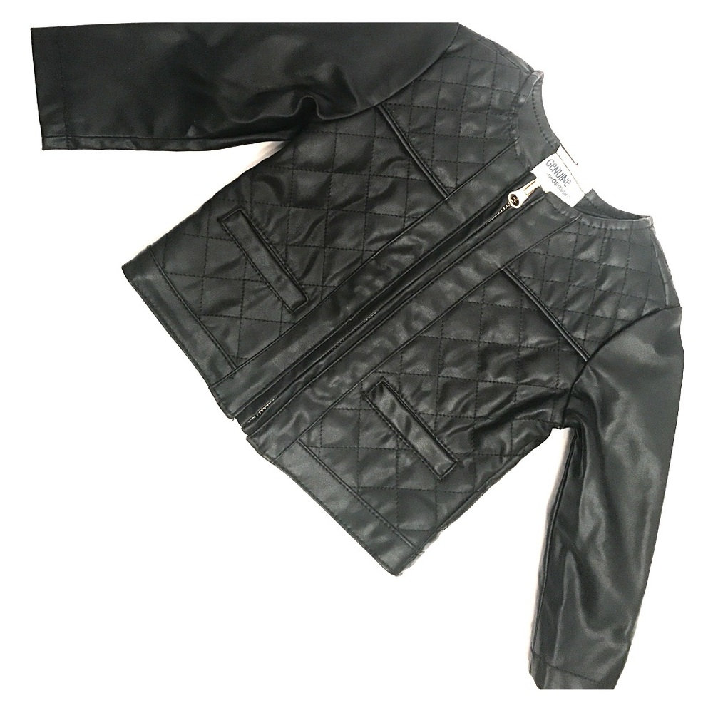 Baby | Toddler girl’s faux leather jacket