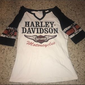 Harley-Davidson 3/4 sleeve classic v neck