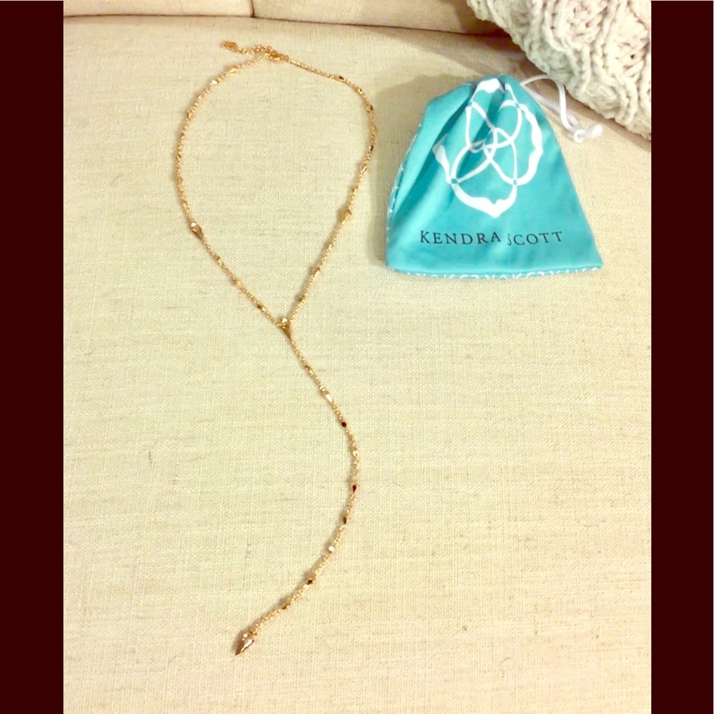 Kendra Scott lariat necklace.