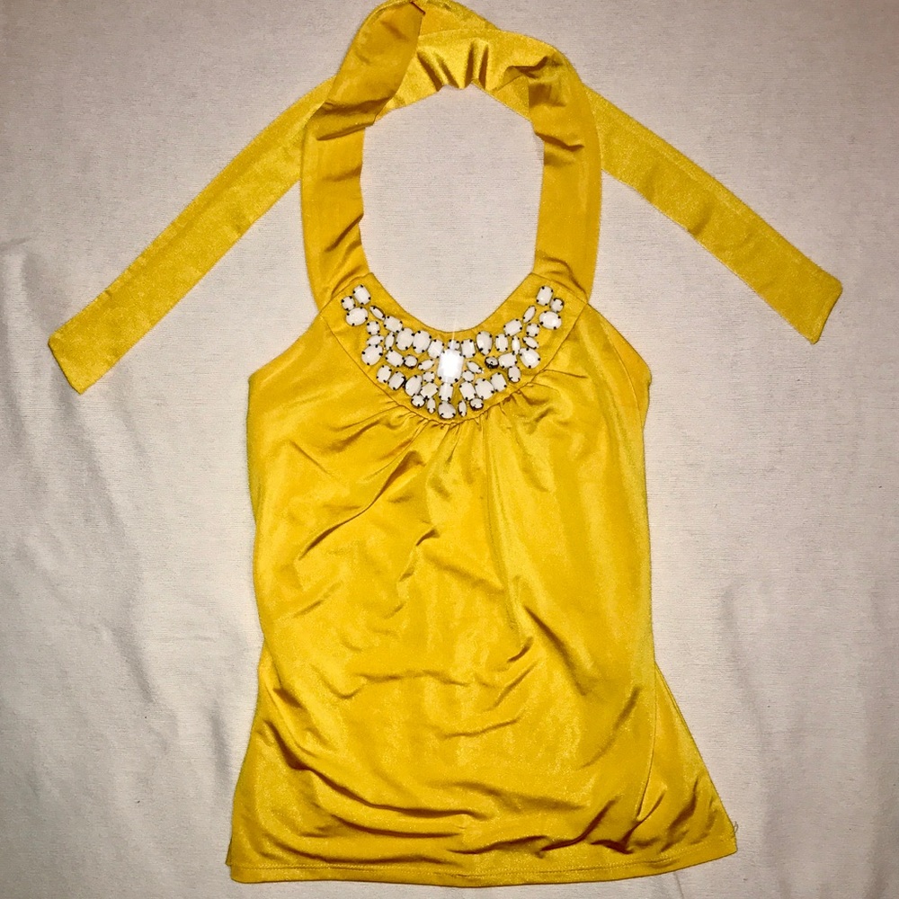 Cache Ruched Lined Halter Top