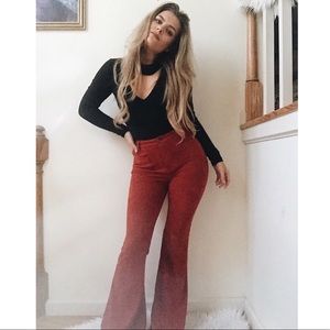 burnt orange bell bottoms