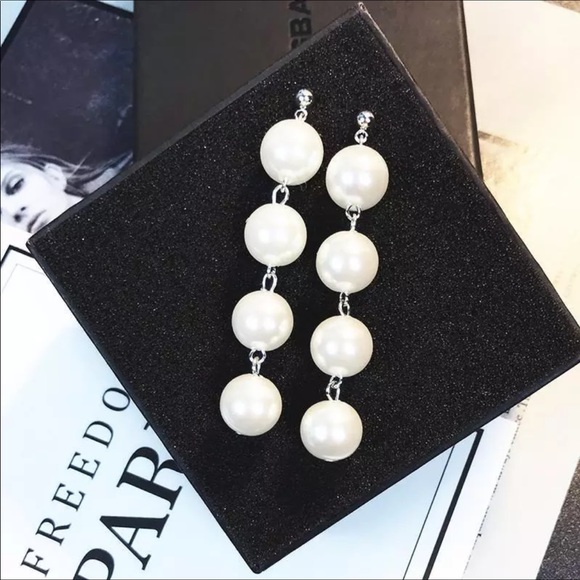 Classic Pearl Earrings (silver or gold) - Picture 2 of 8