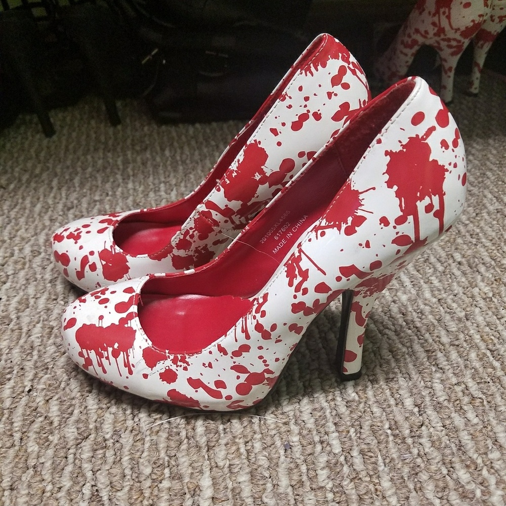 Blood Splatter Zombie Pumps.