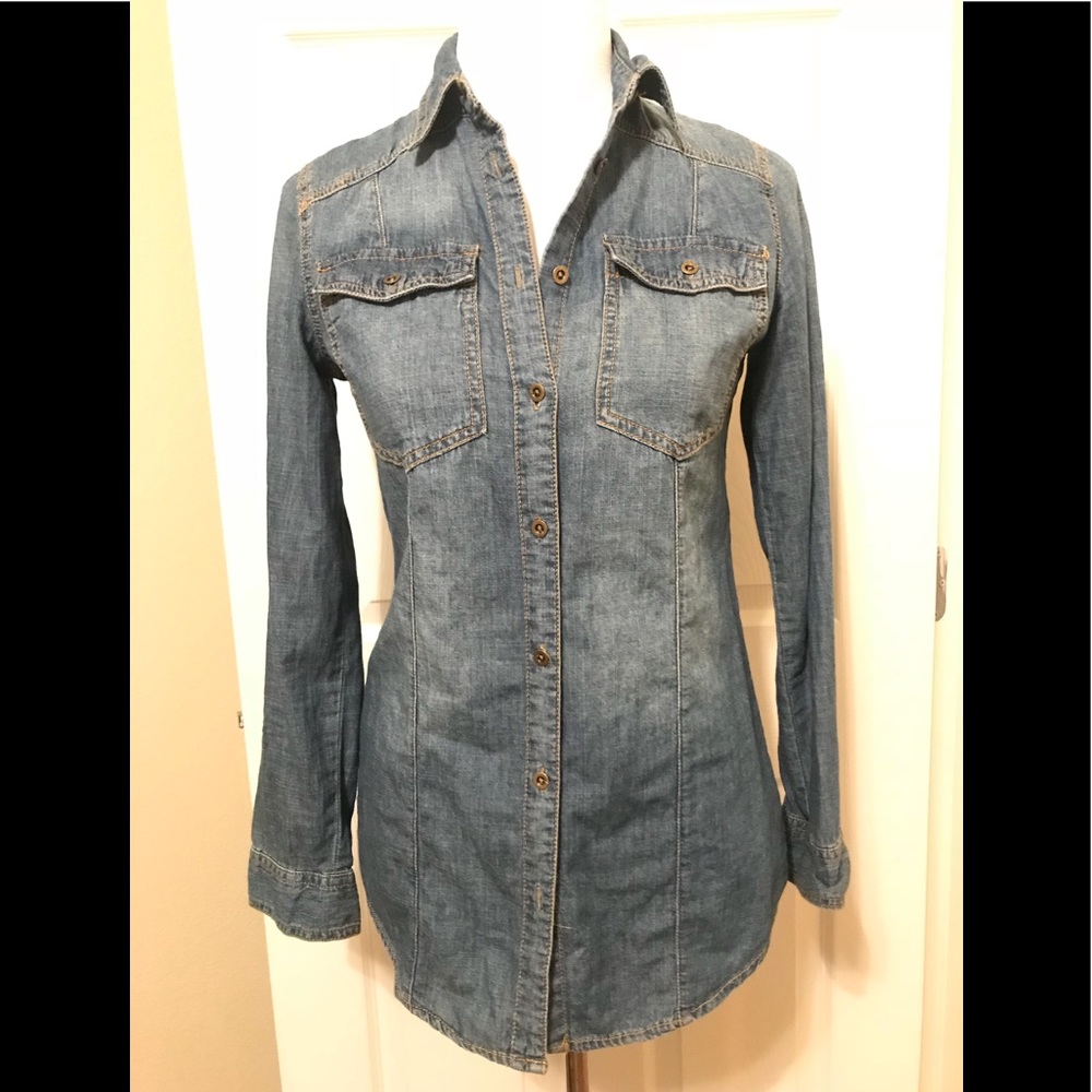 Denim button up