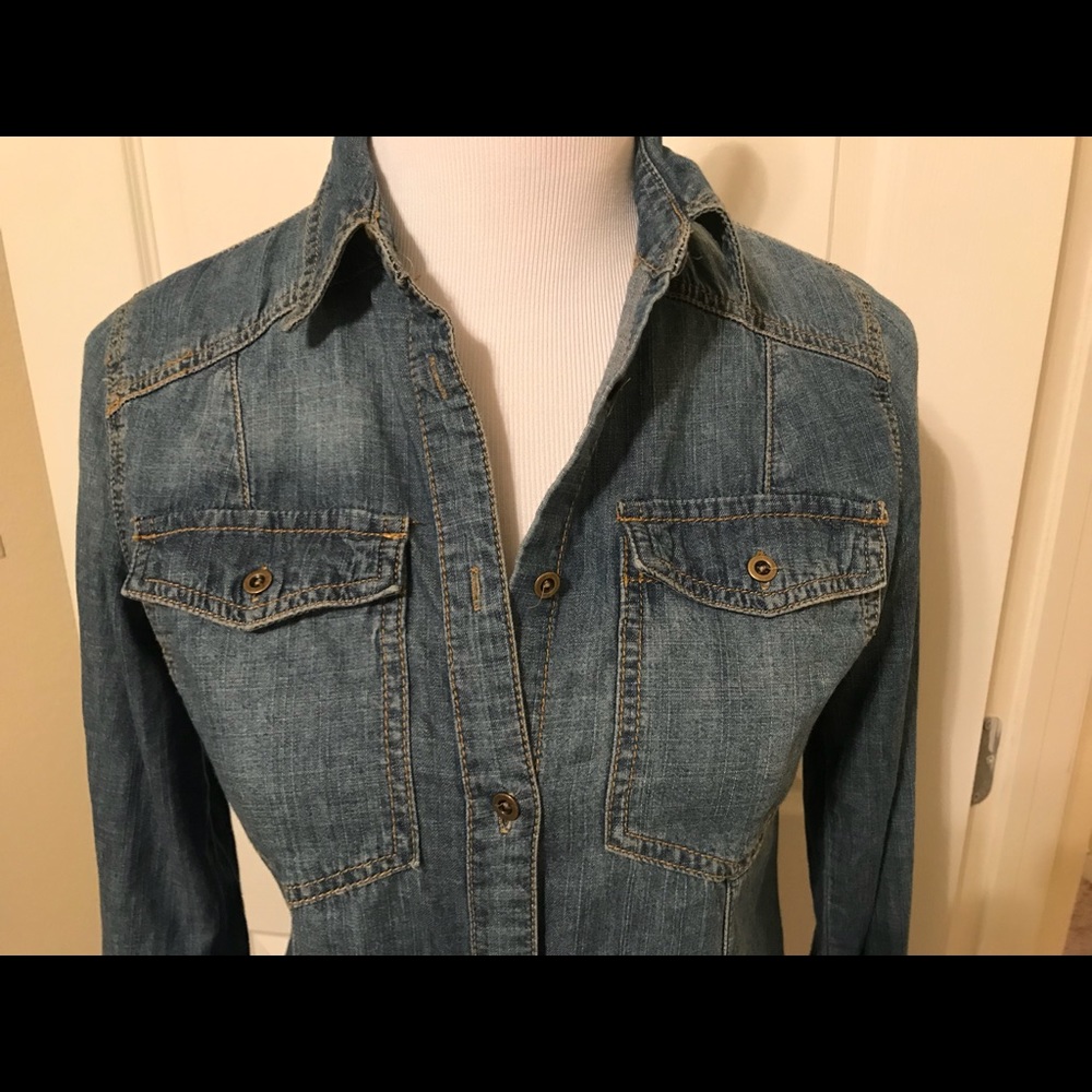 Denim button up - Picture 2 of 3