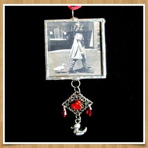 NWOT Walking My Duck Photo Necklace Handmade