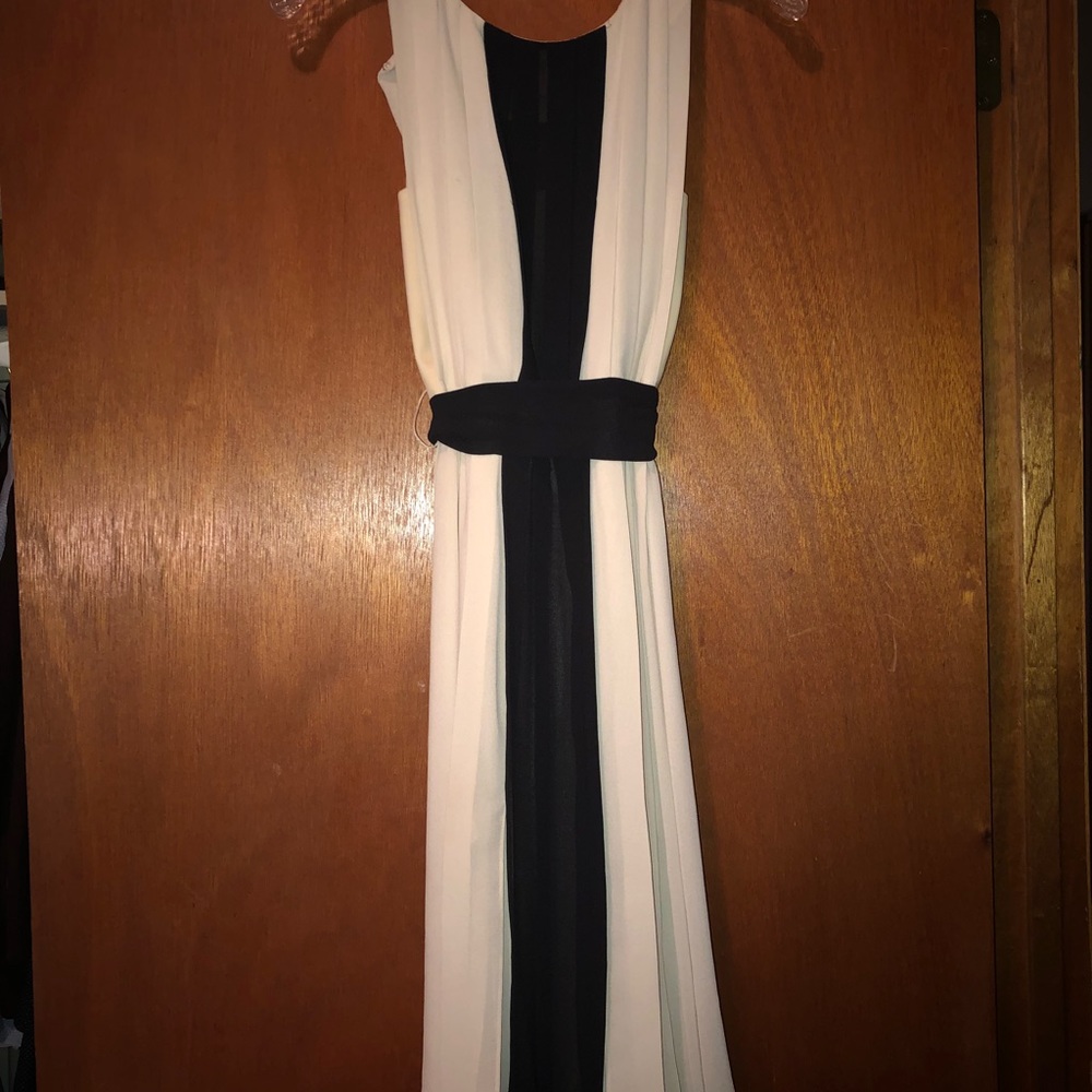 L’agence midi creams and black dress