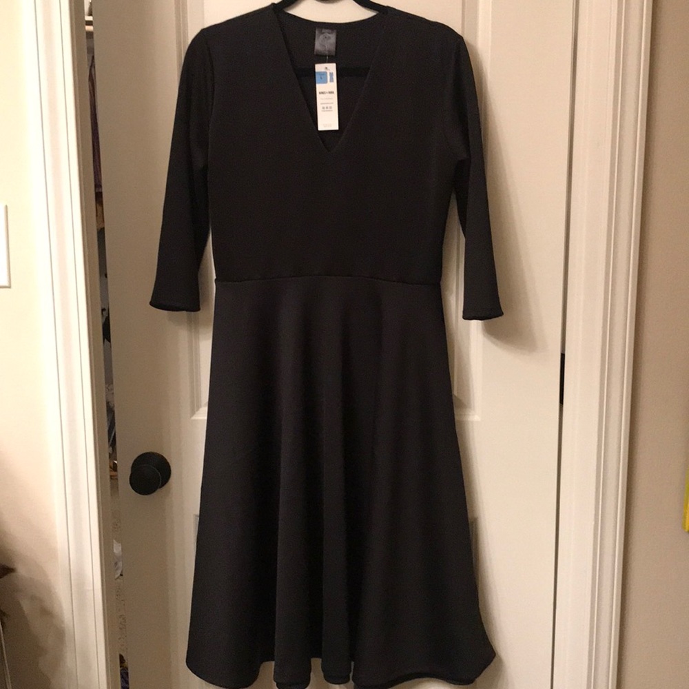 Double layered black dress