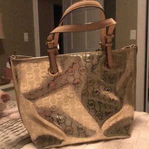AUTHENTIC Michael Kors tote (gold metallic)