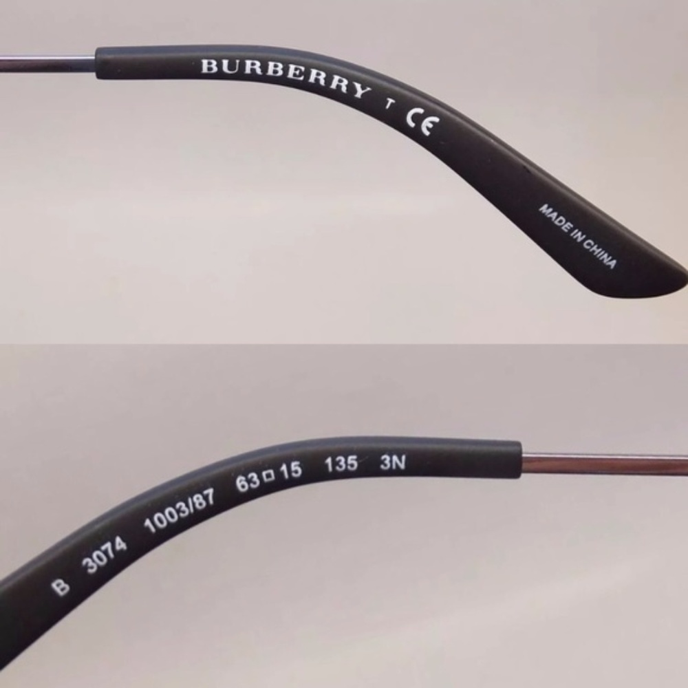 NWT Burberry Mens Gunmetal Grey Aviator Sunglasses - Picture 2 of 3