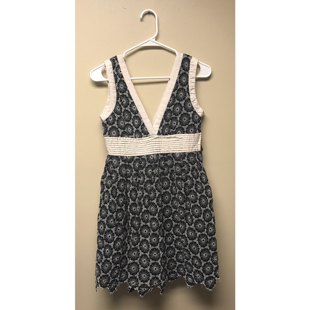 Minuet Black and White Flower Print Dress