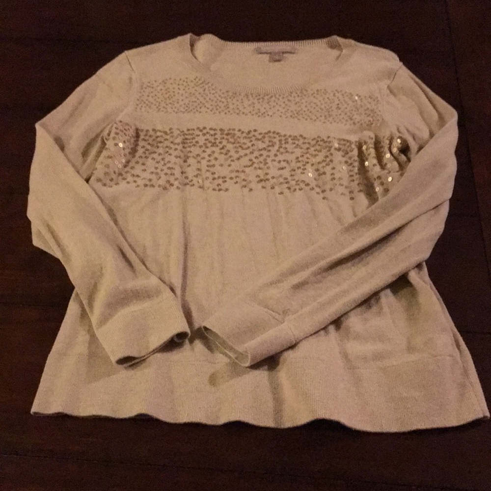 Banana republic crew neck sweater with sequins