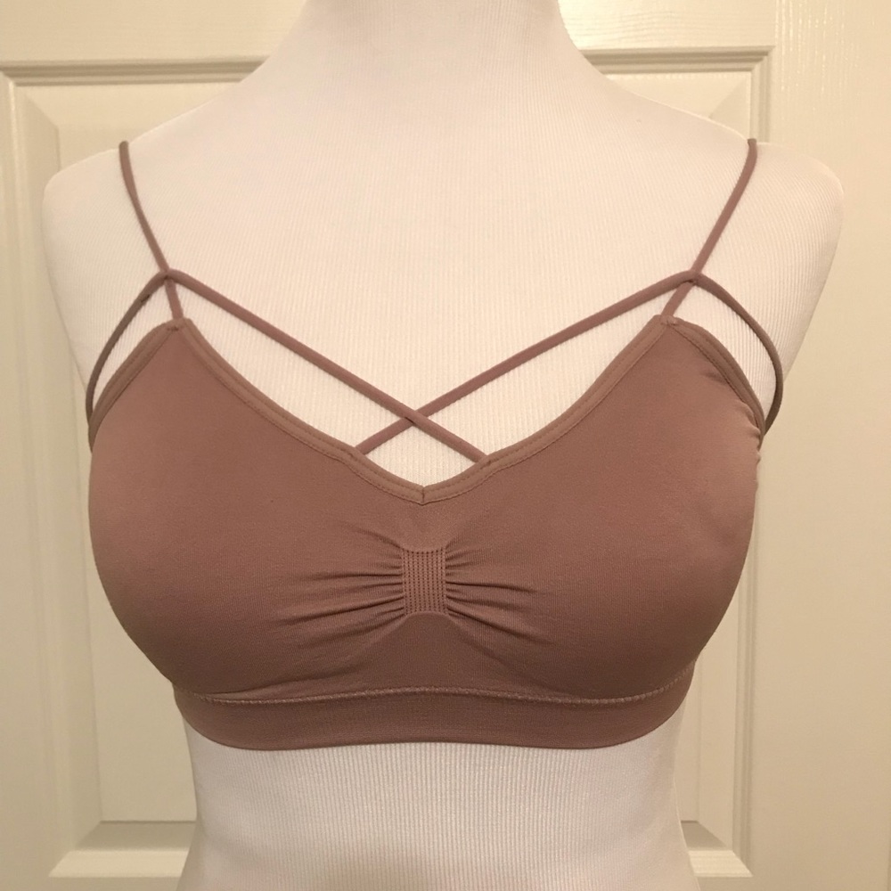 Mauve strappy bralette