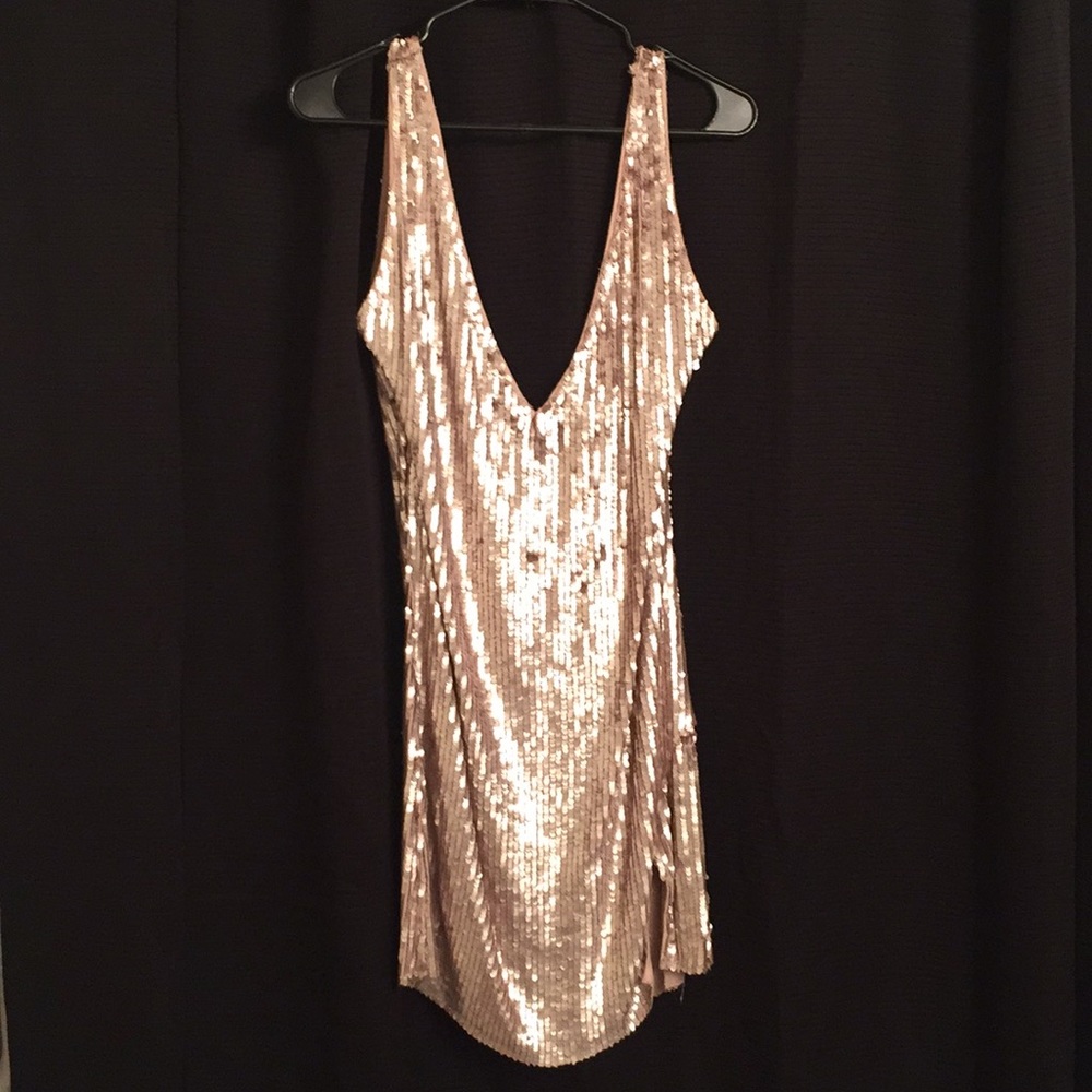 Pink Sequin Free People Dress