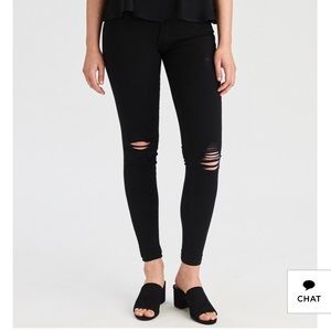 black AE jeggings