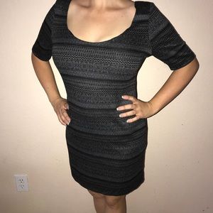 Grey and black dress