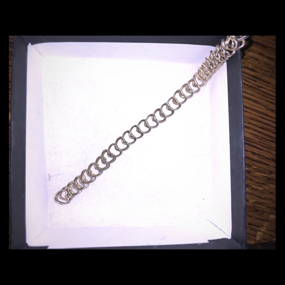 heart link silver bracelet