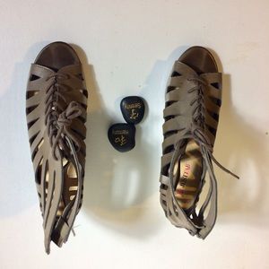 JustFab Shoes - JustFab Wedge Gladiator Sandals. Size 9 Brown JustFab Shoes - JustFab Wedge Gladiator Sandals. Size 9 Brown