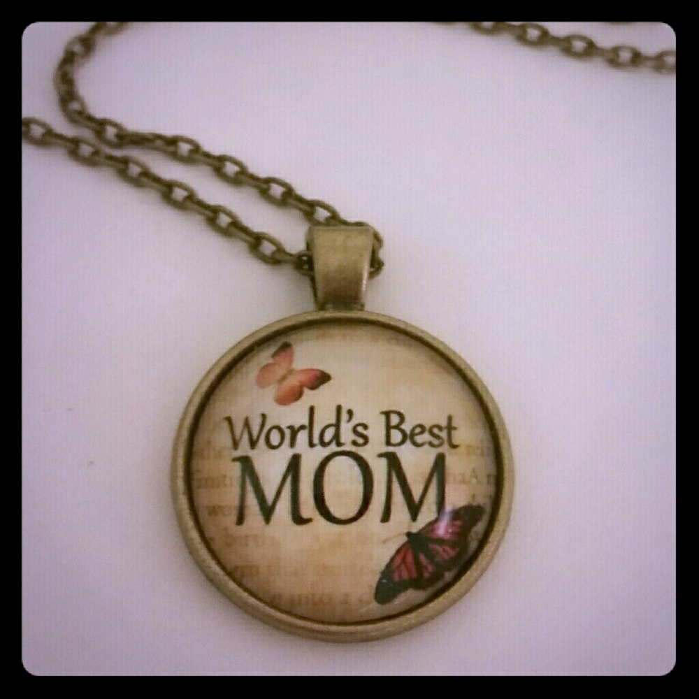 Best Mom Monarch Butterfly Necklace free Gift Box