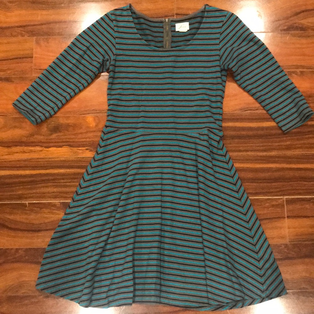 Levi’s A-Line Striped Knit Dress, 1/2 Sleeve