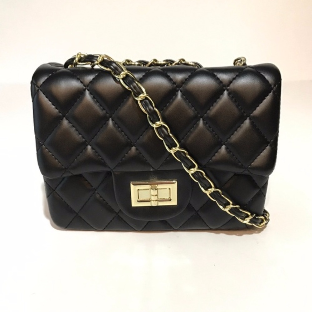 CoCo Classic Mini Flap Crossbody in Patent Black