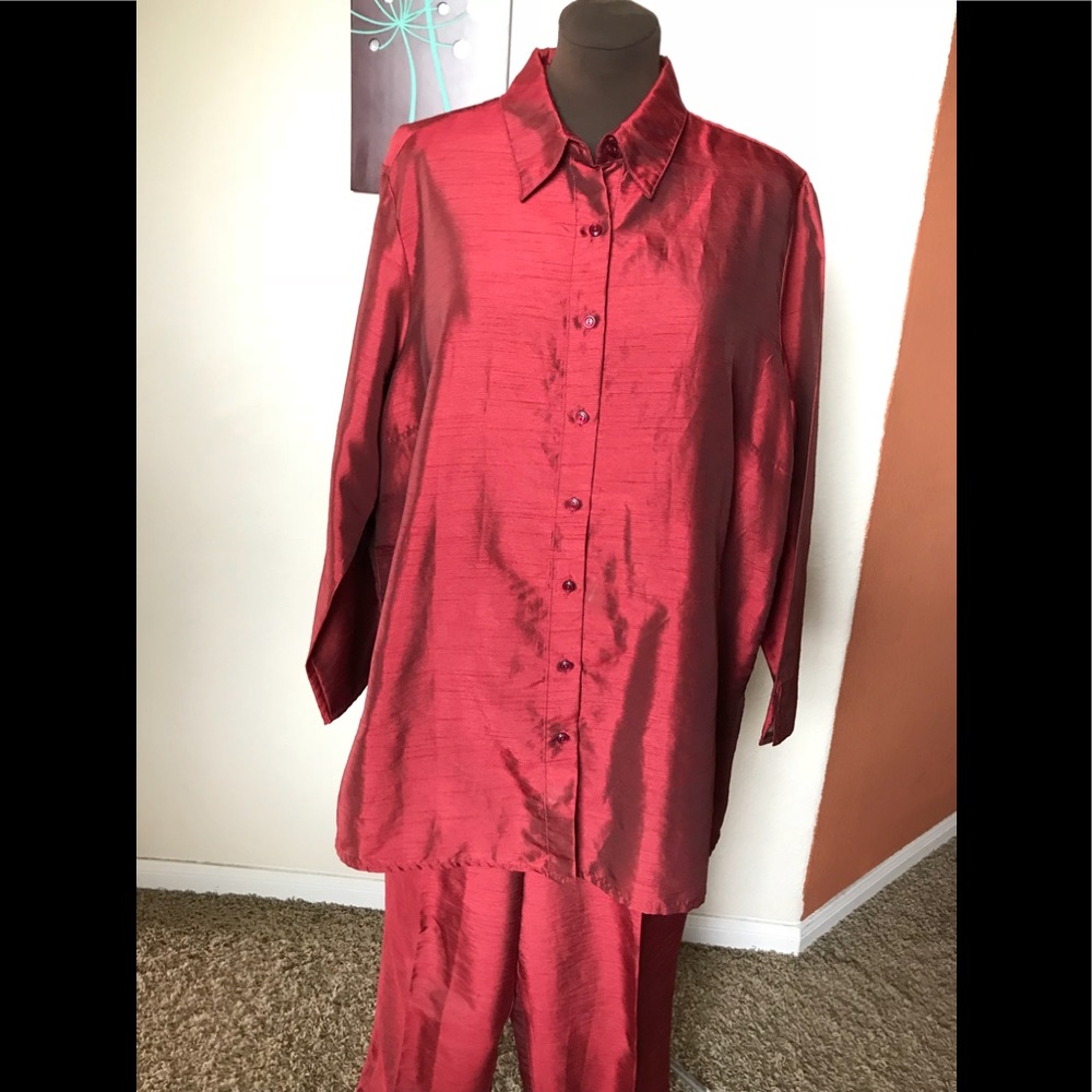 Shinny Red Jacket with matching pants