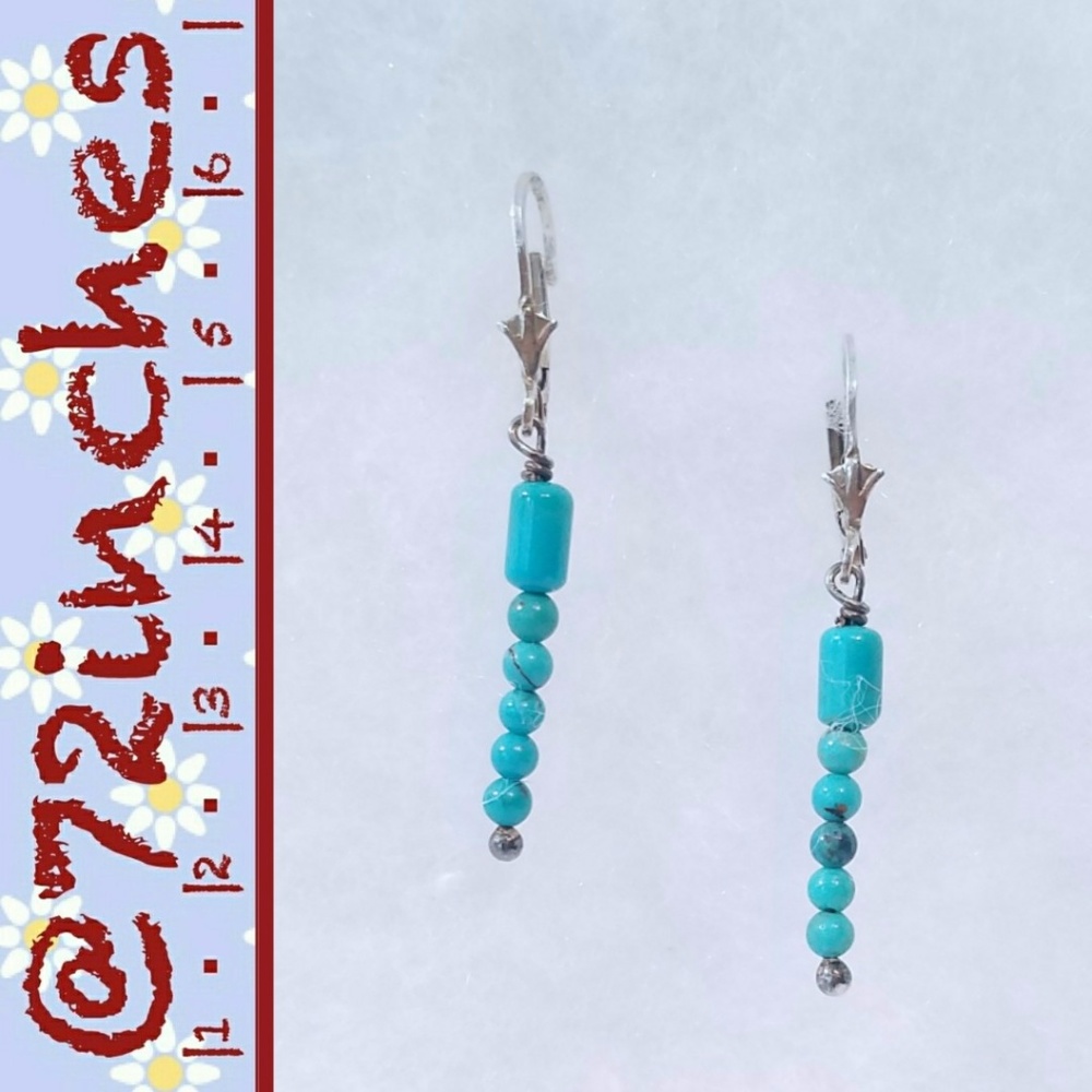 Turquoise/Sterling Silver Drop Earrings