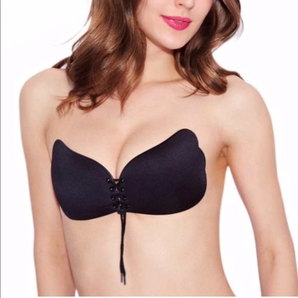 Seamless silicone 'Miracle' Bra - Black