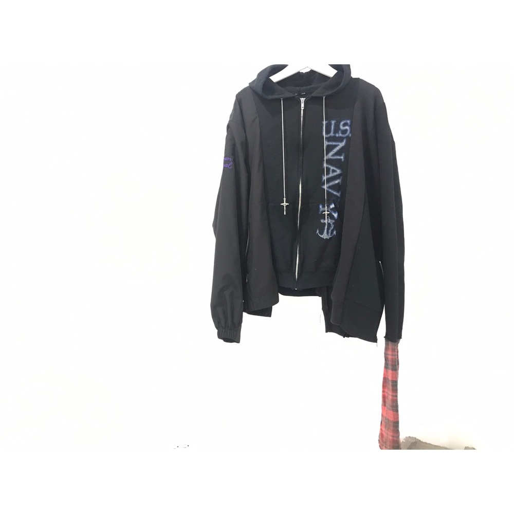 HANDMADE US NAVY PRINT HOODIE