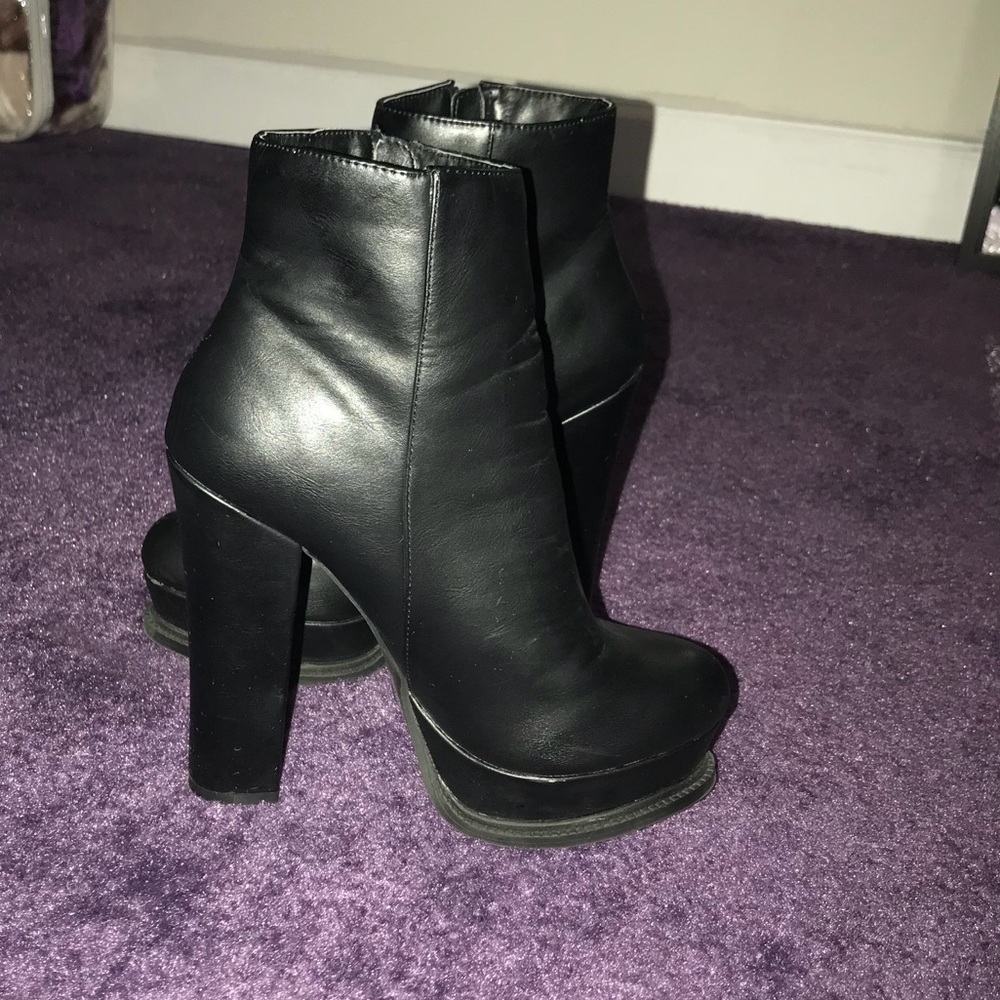Black ankle boots