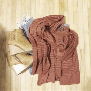 Deep rust-colored cardigan - only worn once!!